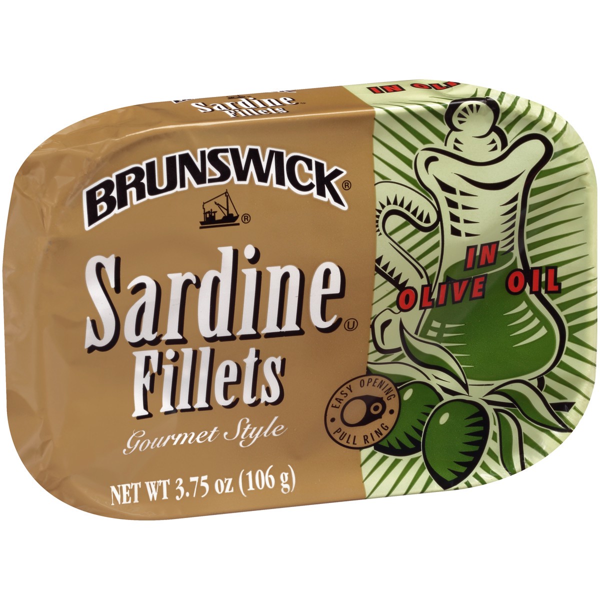 slide 5 of 10, Brunswick Sardines in Olive Oil, 3.75 oz