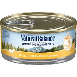 Natural Balance Limited Ingredient Diets Duck & Green Pea Formula Cat Food 5.5 oz