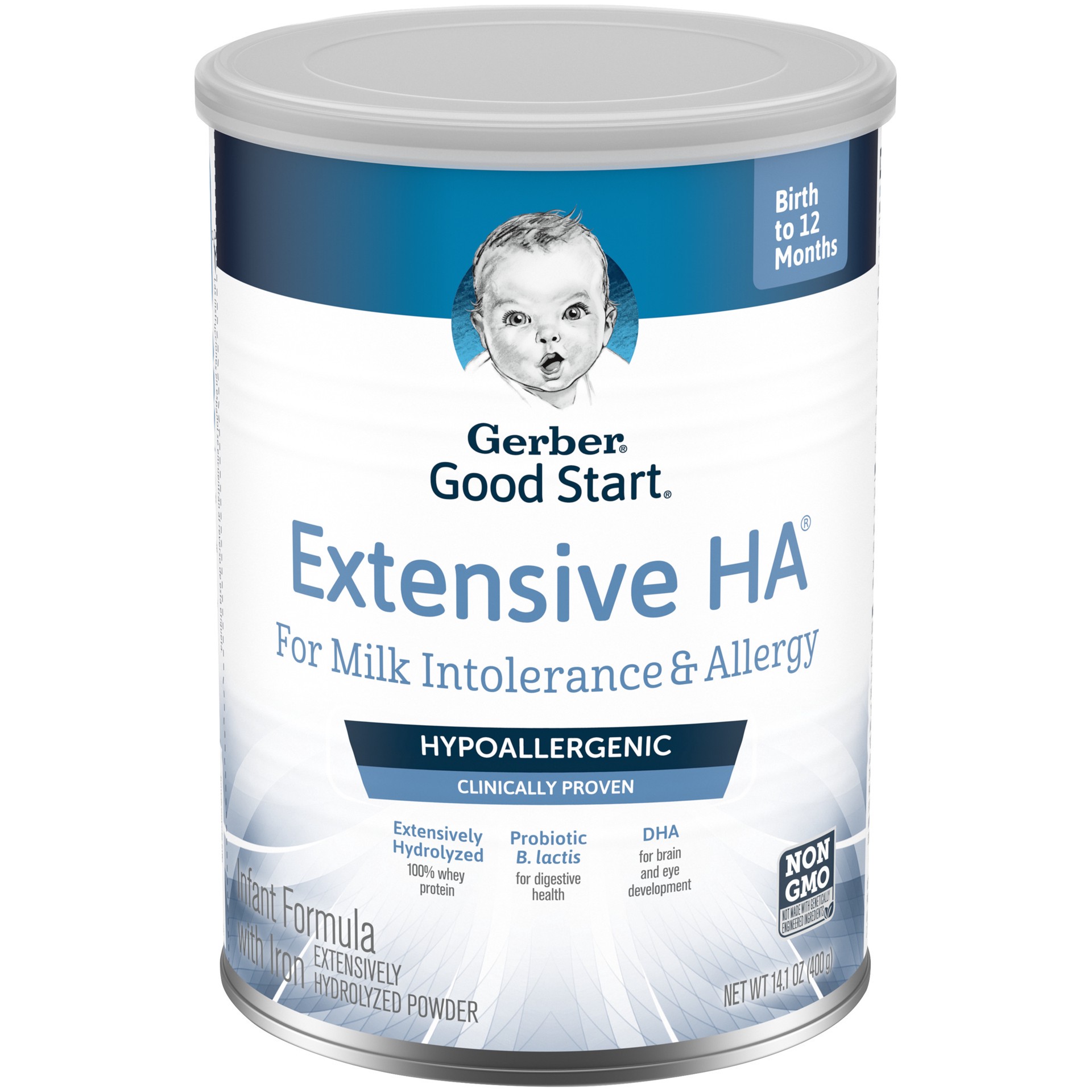 slide 1 of 7, Good Start Extensive HA Hypoallergenic Powder Infant Formula with Iron, 14.1 oz Canister, 14.1 oz