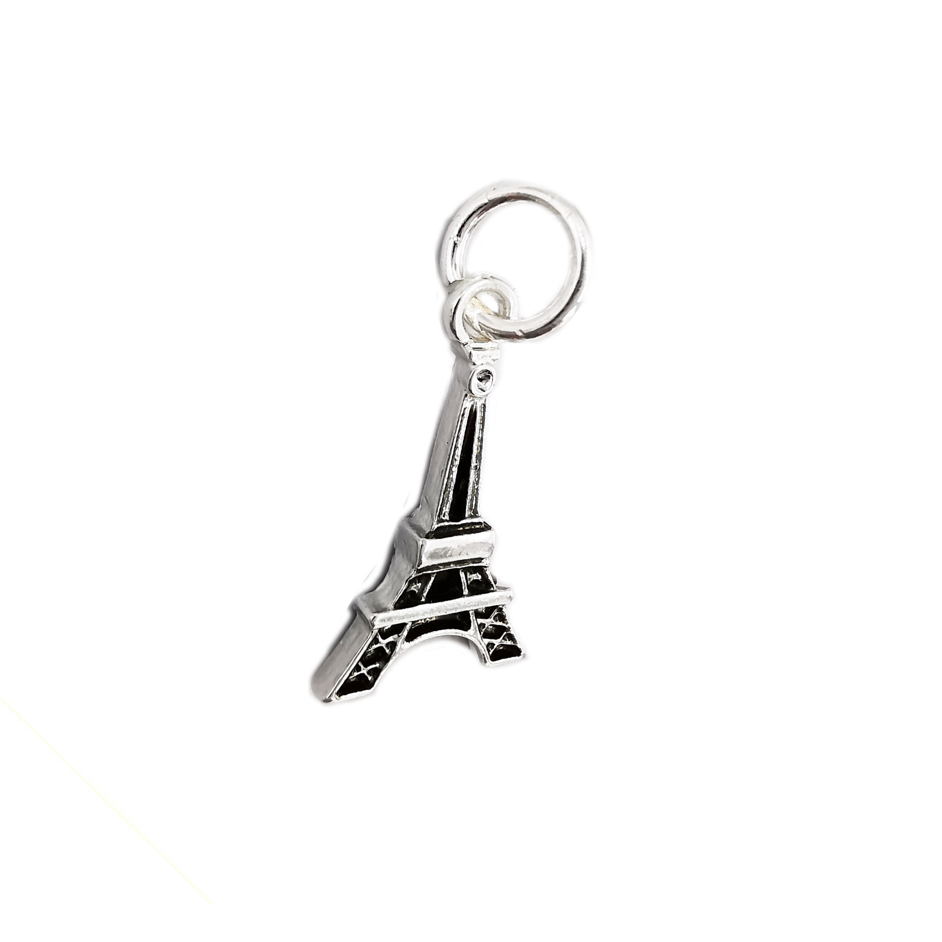 slide 3 of 4, Charmalong Silver Plated Eiffel Tower Charm By Bead Landing, 0.85 in x 0.4 in x 0.16 in