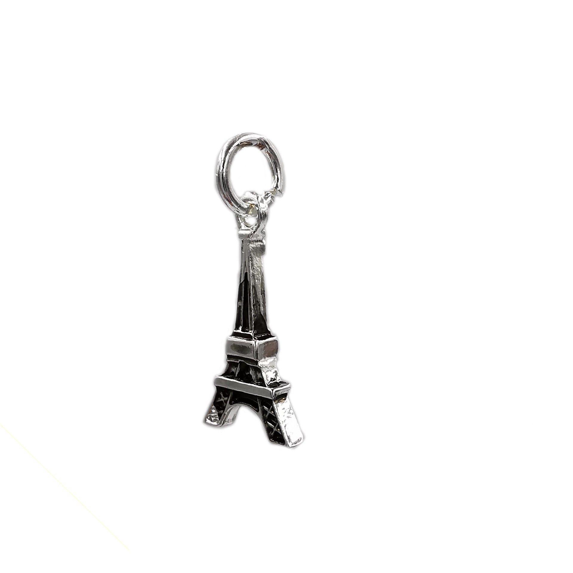 slide 2 of 4, Charmalong Silver Plated Eiffel Tower Charm By Bead Landing, 0.85 in x 0.4 in x 0.16 in