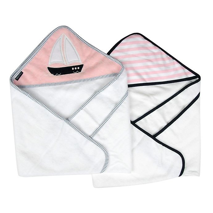 slide 3 of 4, Nautica Hooded Towel Set - Pink, 2 ct