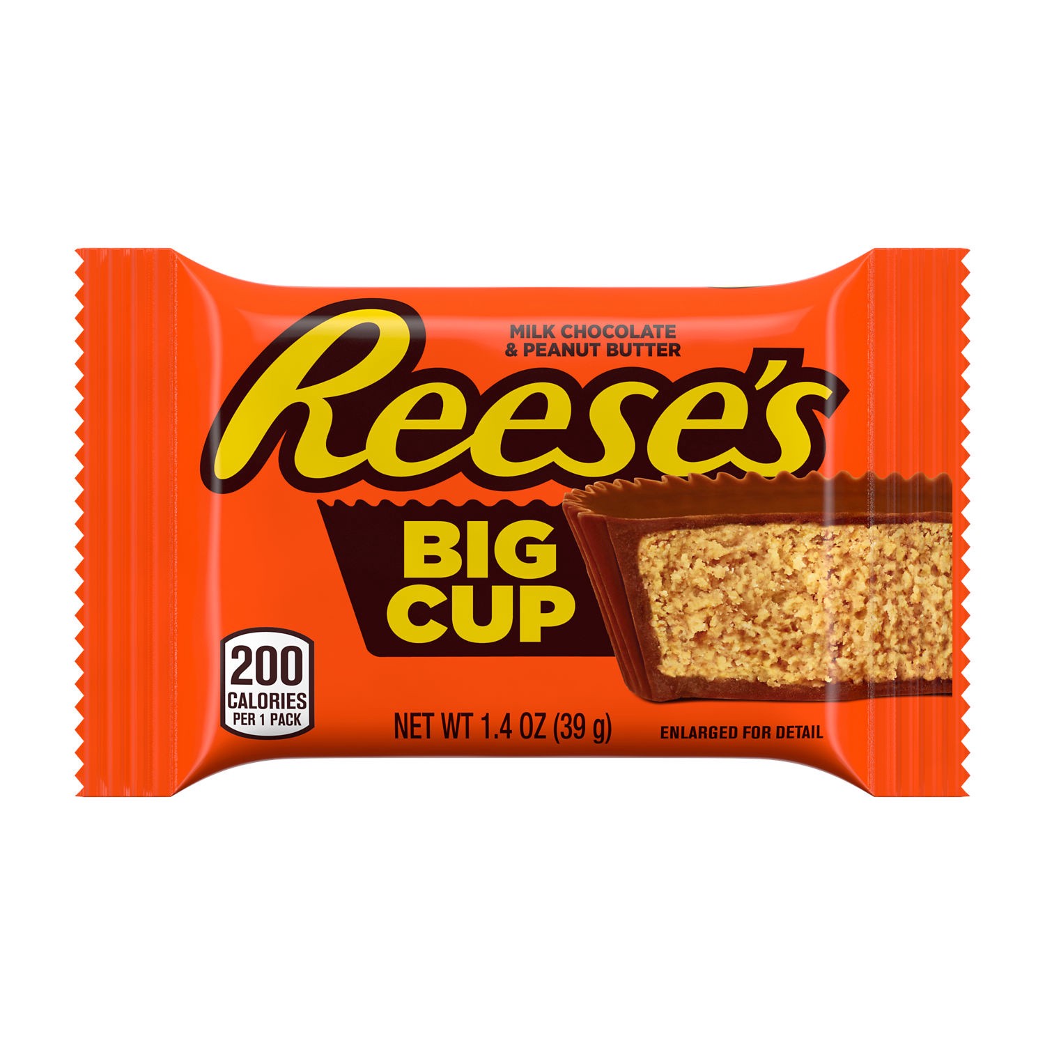 slide 1 of 6, Reese's Big Cup Milk Chocolate Peanut Butter Cups, Candy Pack, 1.4 oz, 1.4 oz