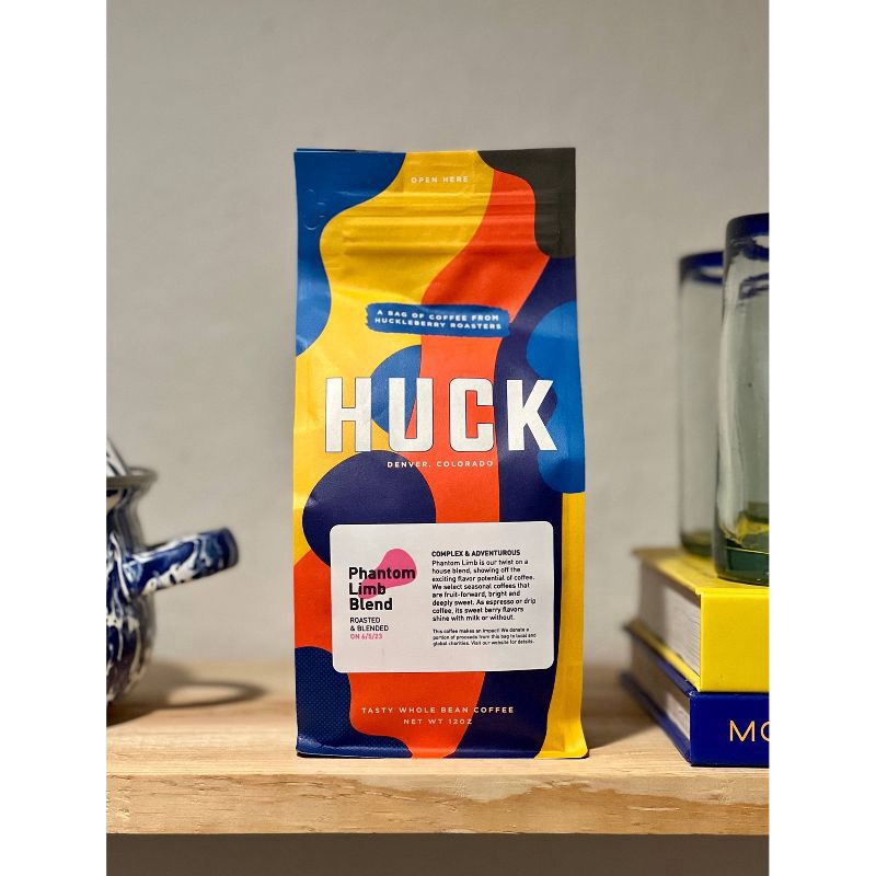 slide 5 of 6, Huckleberry Roasters Phantom Limb Espresso Roast Coffee- 12 oz, 12 oz