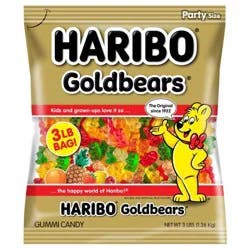 Haribo Goldbears Gummi Candy, Party Size, 3 lb