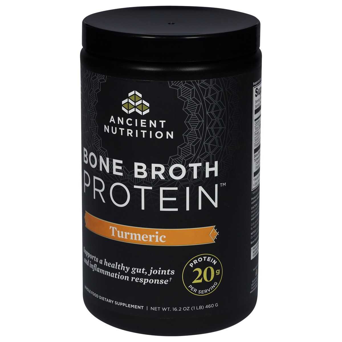 slide 5 of 9, Ancient Nutrition Turmeric Bone Broth Protein Powder, 460 gram