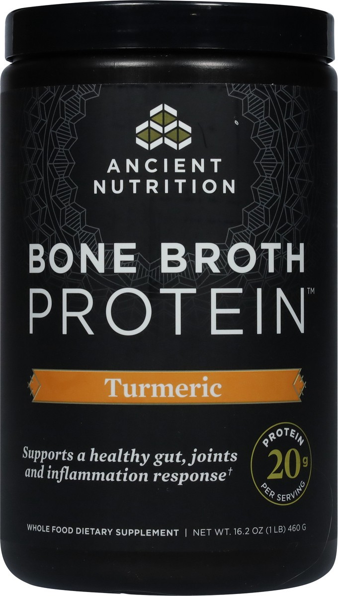 slide 6 of 9, Ancient Nutrition Turmeric Bone Broth Protein Powder, 460 gram