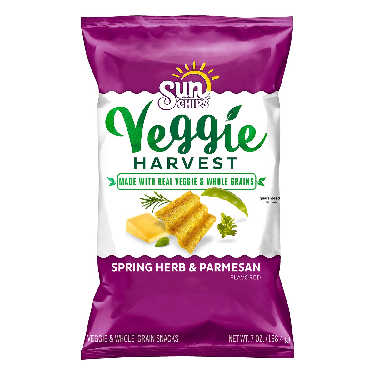 slide 1 of 5, SunChips Veggie Harvest Spring Herb & Parmesan Snacks, 7 oz