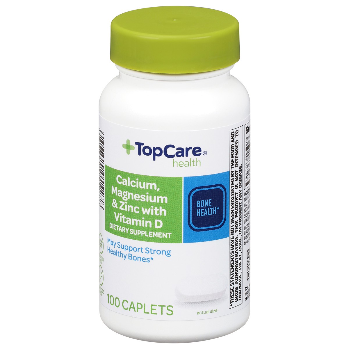 slide 1 of 9, TopCare Calcium W/Magnesium And Zinc, 100 ct