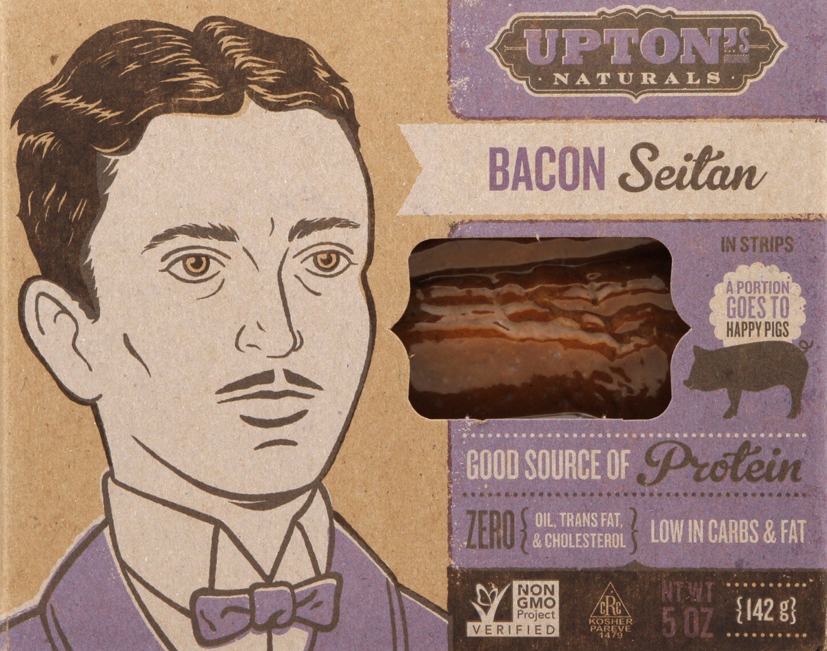 slide 4 of 4, Upton's Naturals Seitan Bacon, 5 oz