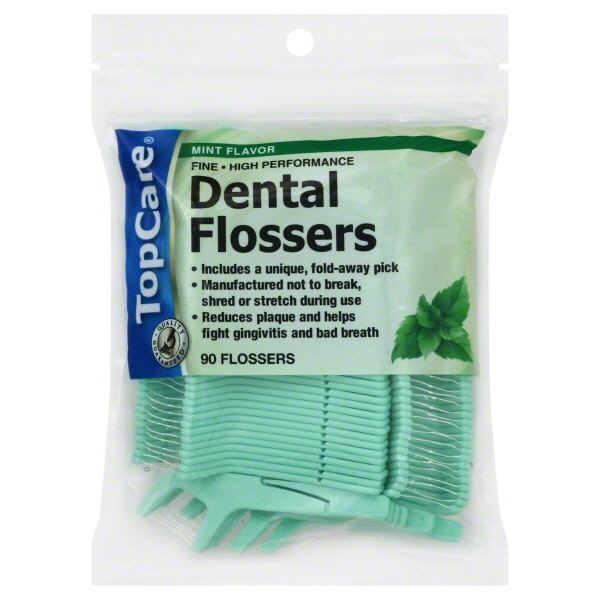 slide 1 of 1, TopCare Dental Flosser Fine Mint, 90 ct