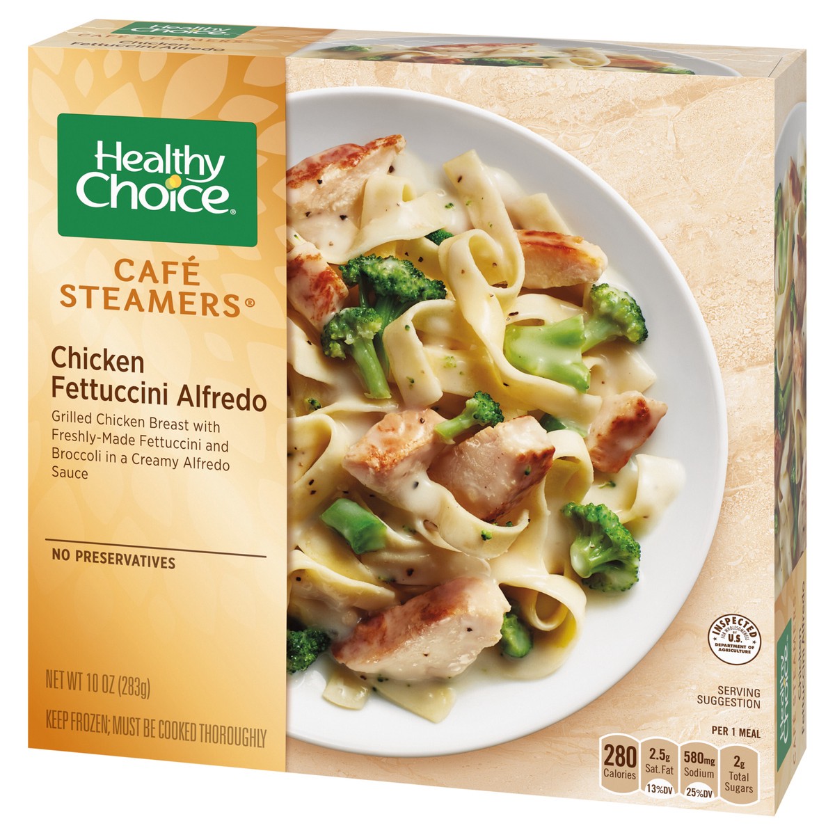 slide 11 of 14, Healthy Choice Café Steamers Chicken Fettuccini Alfredo Frozen Meal, 10 oz., 13.5 oz