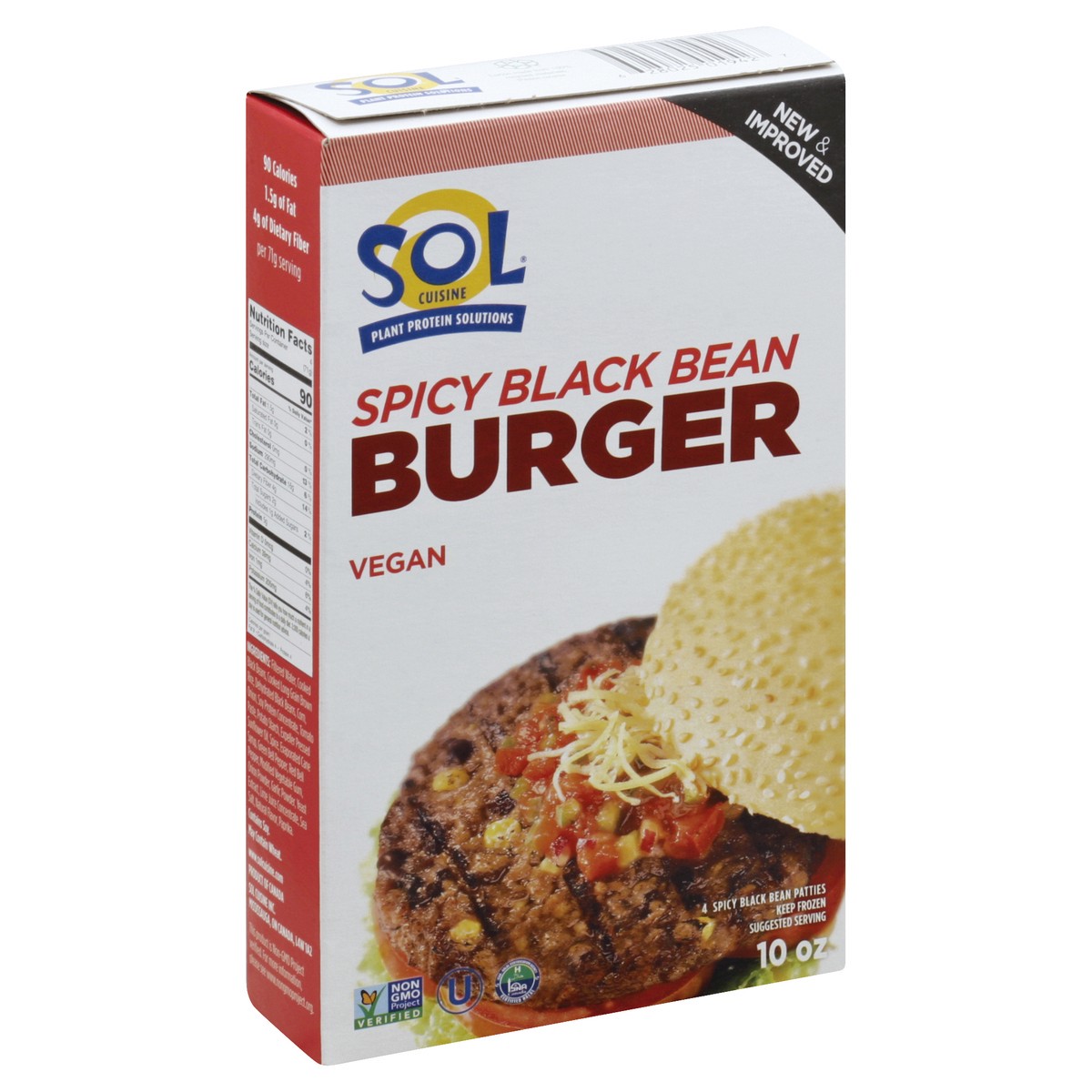 slide 3 of 6, SOL Cuisine Burger 4 ea, 4 ct