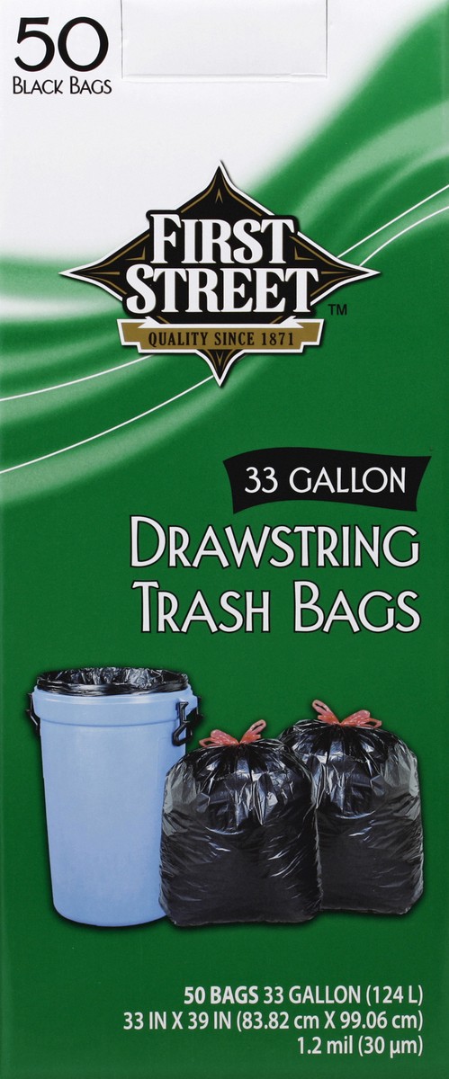 slide 4 of 4, First Street Drawstring Bag, 50 ct