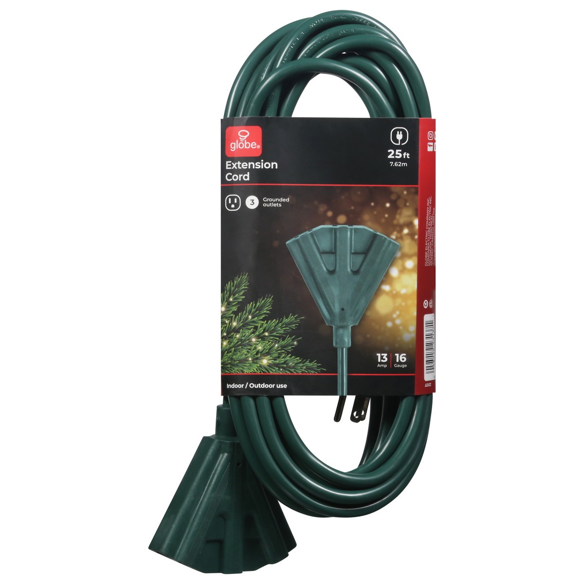 slide 1 of 10, Globe 25 Feet Extension Cord 1 ea, 1 ct
