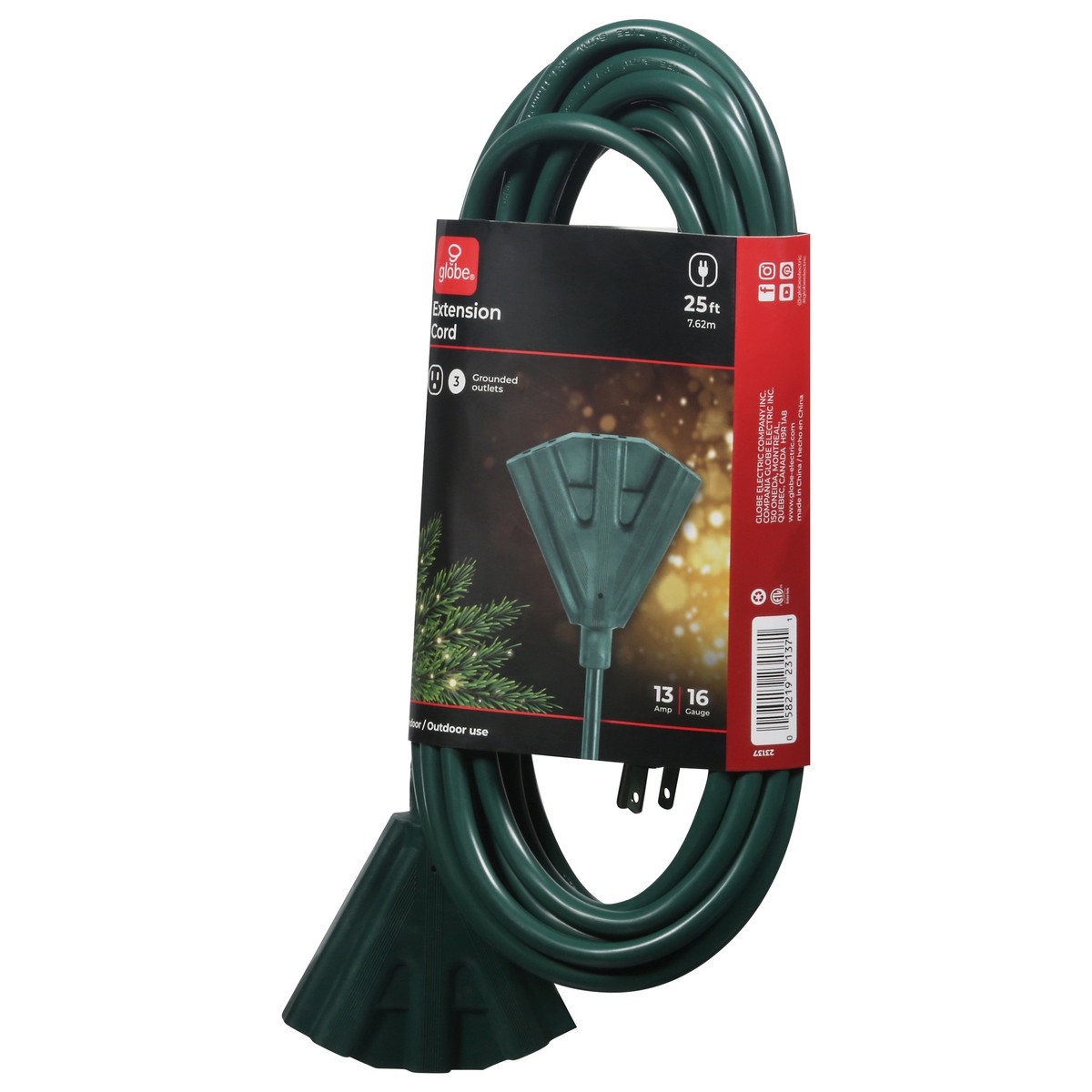 slide 3 of 10, Globe 25 Feet Extension Cord 1 ea, 1 ct