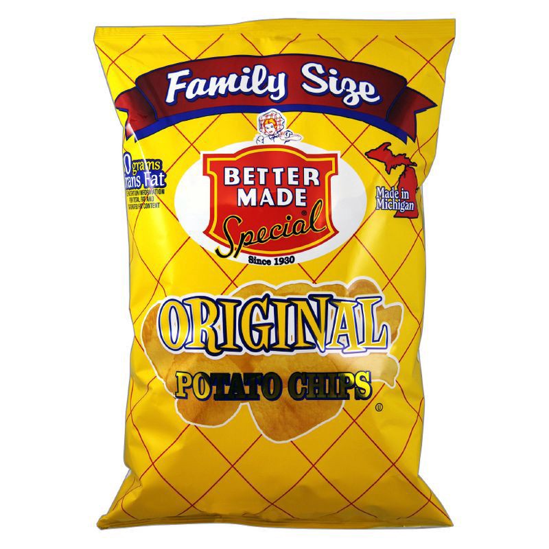 slide 1 of 1, Better Made Family Size Regular Potato Chips, 10 oz