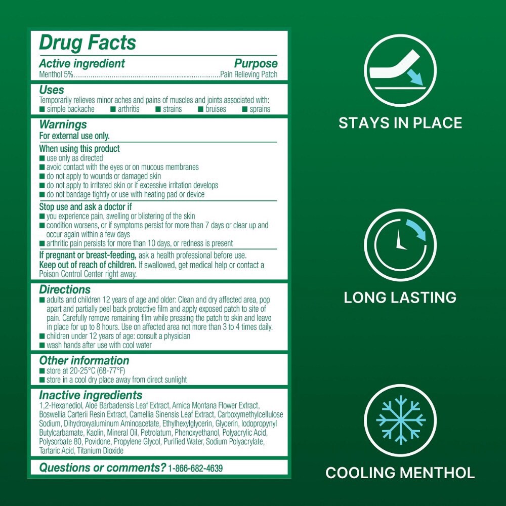 slide 4 of 5, Biofreeze XL Patches 4 Each, 4 ct