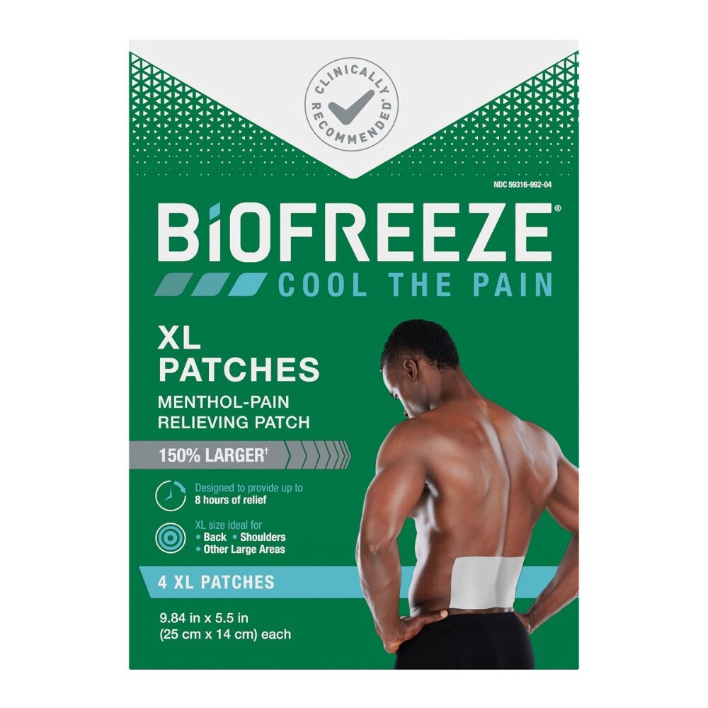 slide 1 of 5, Biofreeze XL Patches 4 Each, 4 ct