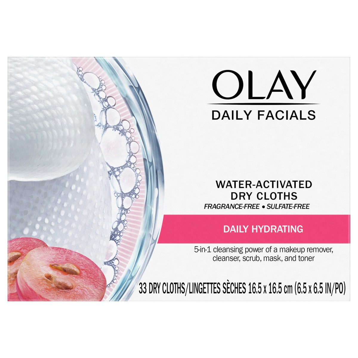 slide 1 of 21, Olay Daily Facials Hydrating Cleansing Cloths, 33 Count, 33 ct