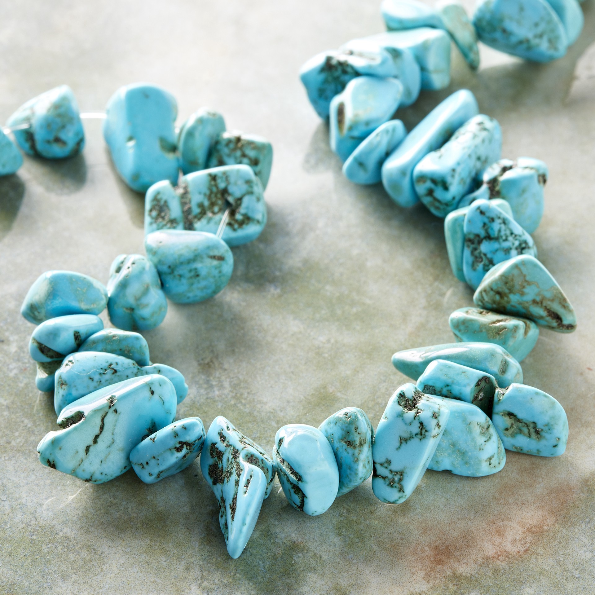 slide 2 of 3, Turquoise Dyed Howlite Chip Beads, 15mm By Bead Landing, 15mm