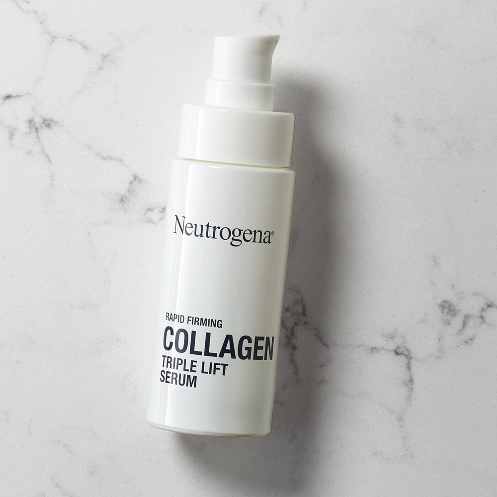 slide 20 of 25, Neutrogena Rapid Firming Collagen Triple Lift Face Serum, Hydrating Serum with Collagen & AHP Amino Acid to visibly Firm & Smooth Skin, Lightweight, Mineral Oil- & Dye-Free, 1 fl. oz, 1 fl oz