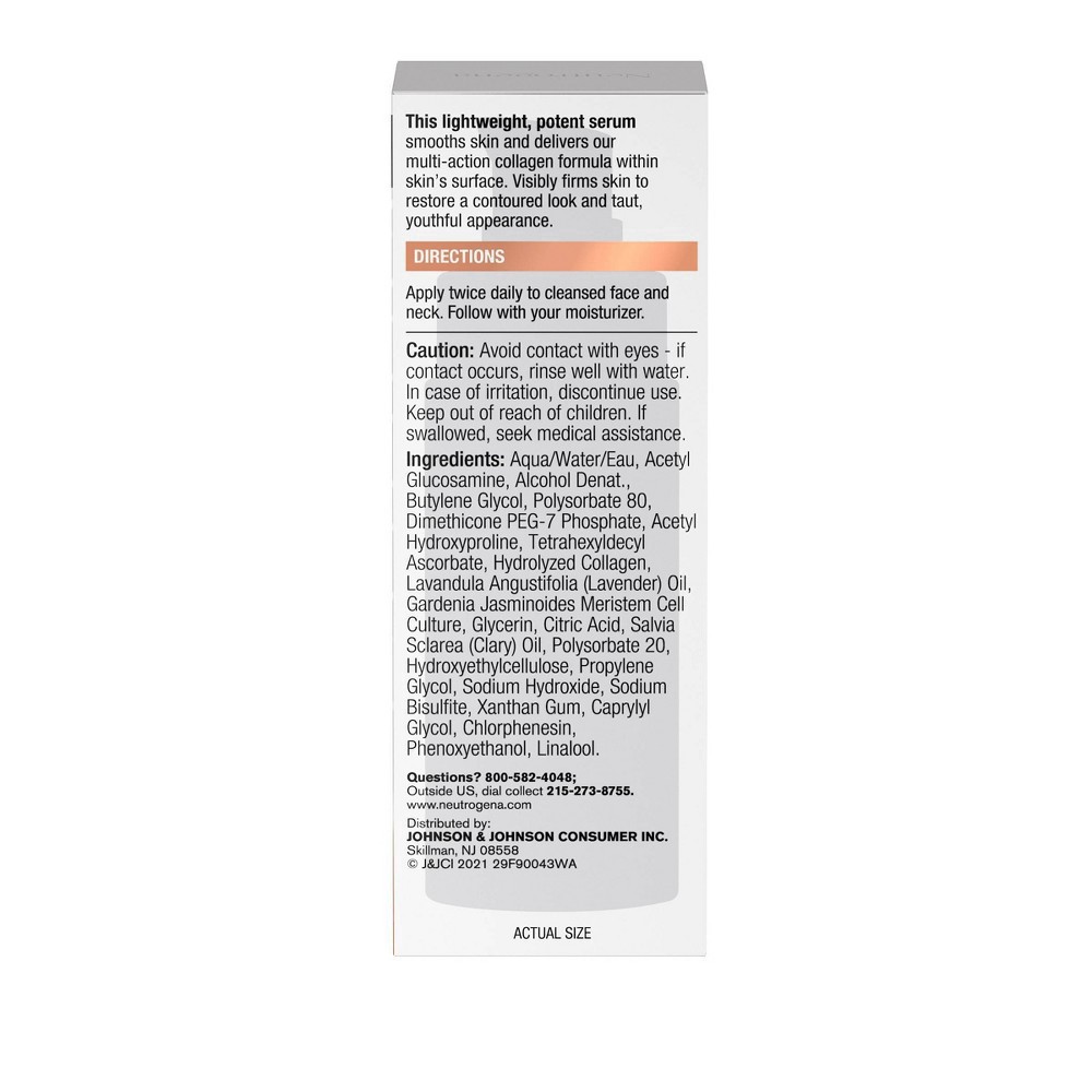 slide 17 of 25, Neutrogena Rapid Firming Collagen Triple Lift Face Serum, Hydrating Serum with Collagen & AHP Amino Acid to visibly Firm & Smooth Skin, Lightweight, Mineral Oil- & Dye-Free, 1 fl. oz, 1 fl oz