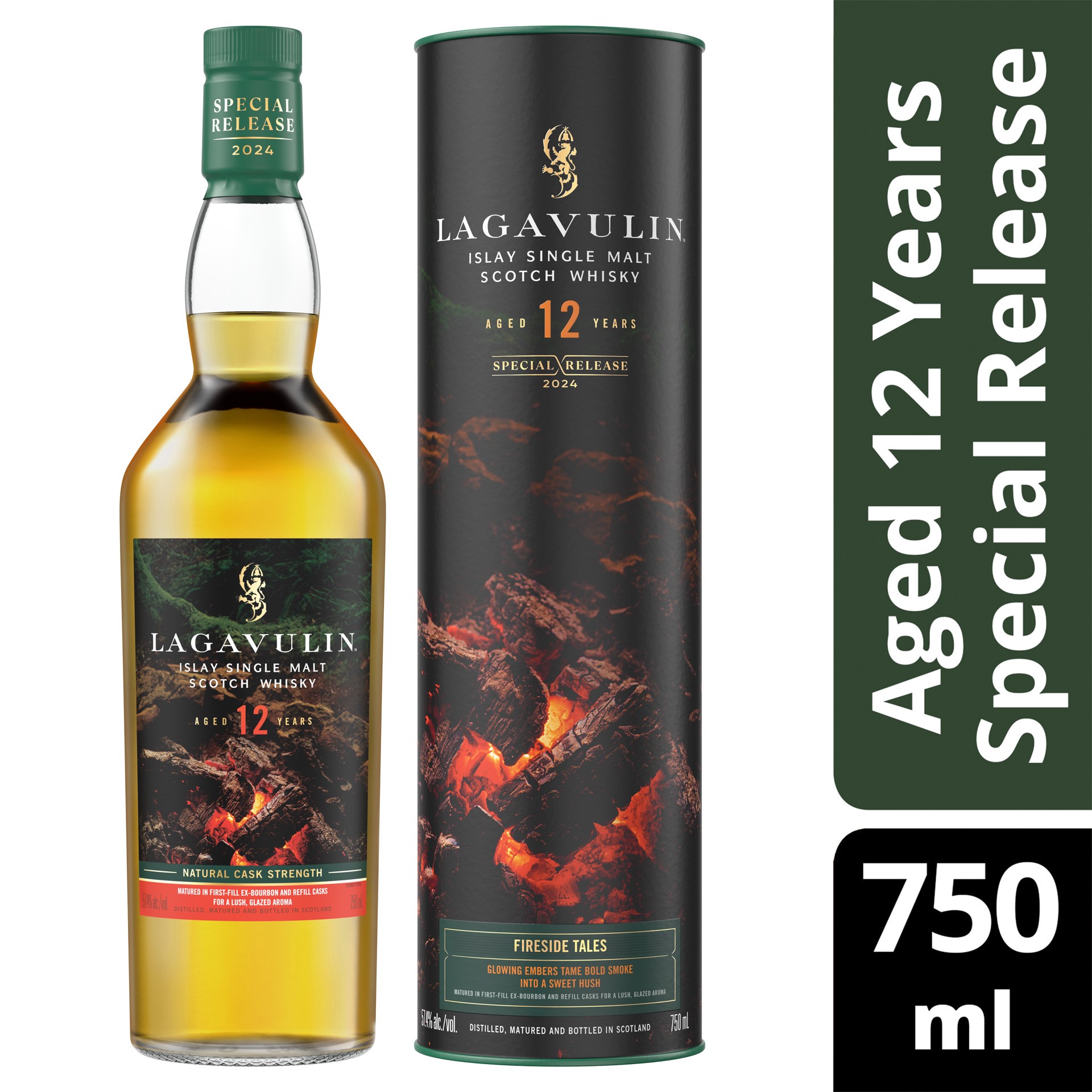 slide 2 of 7, Lagavulin Malt - Fireside Tales 12Yr 2024 S.E., 750 ml