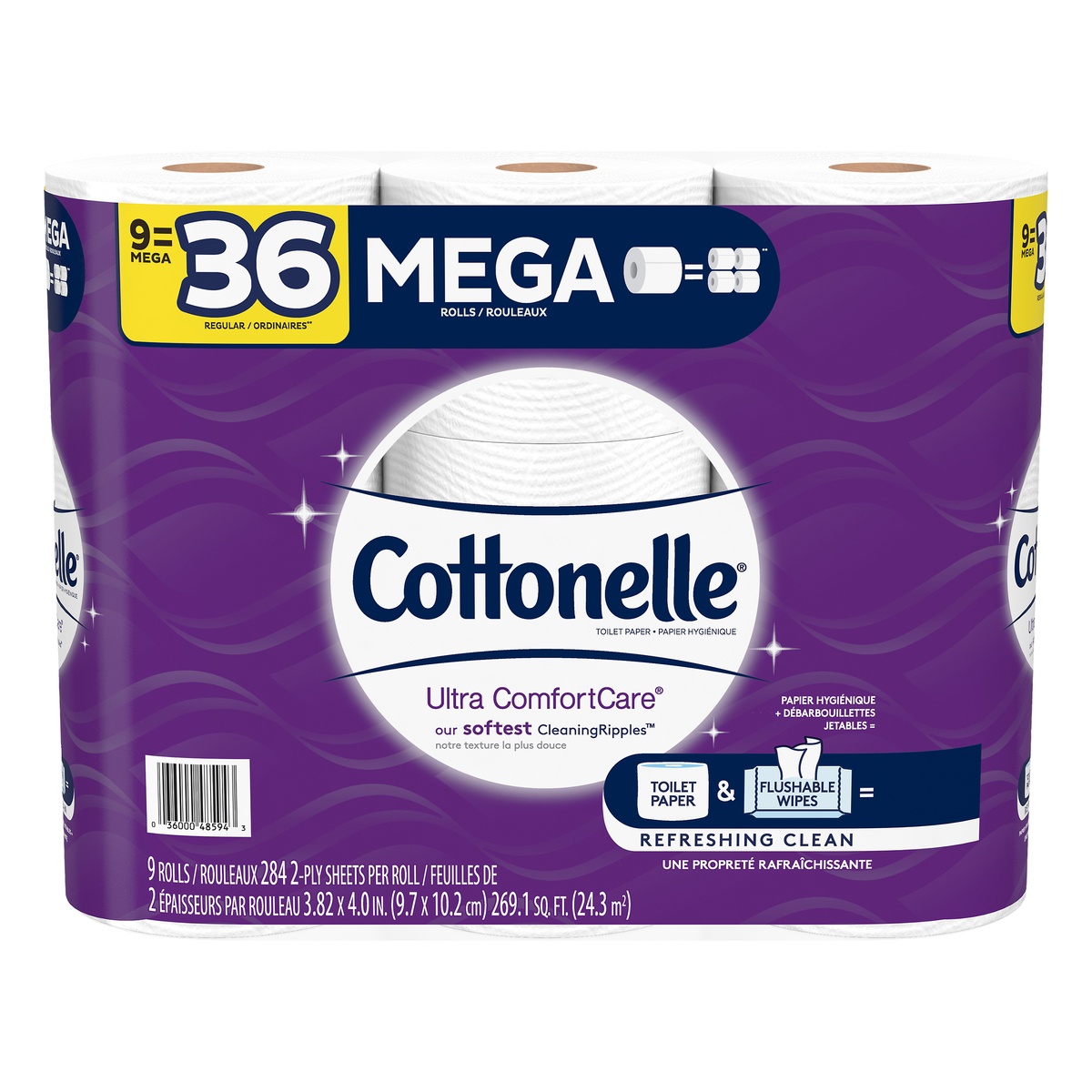 slide 1 of 3, Cottonelle Ultra 9 Mega Roll Bath Tissue, 9 ct