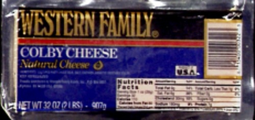 slide 1 of 1, Western Family Colby Loaf Cheese, 32 oz