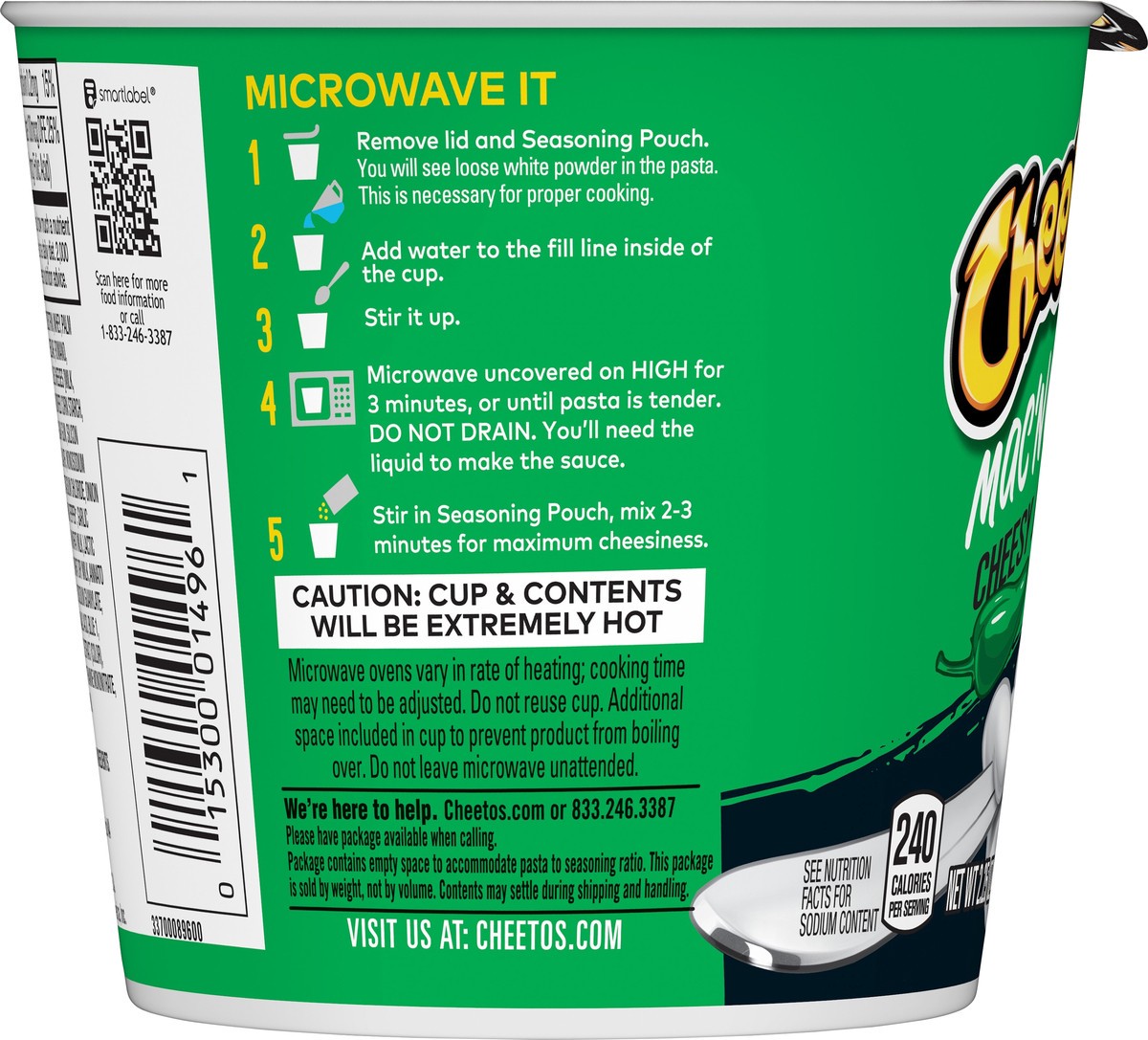 slide 9 of 9, Cheetos Mac'N Cheese Pasta With Flavored Sauce Cheesy Jalapeno Flavor 2.25 Oz, 2.25 oz