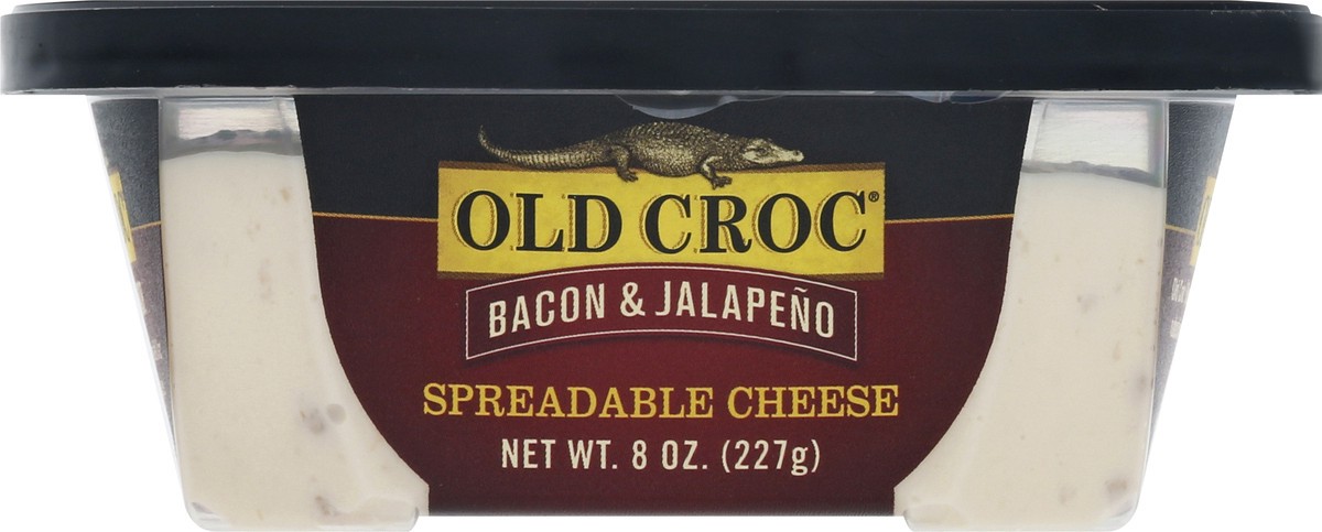 slide 1 of 12, Old Croc Bacon & Jalapeno Spreadable Cheese 8 oz, 8 oz