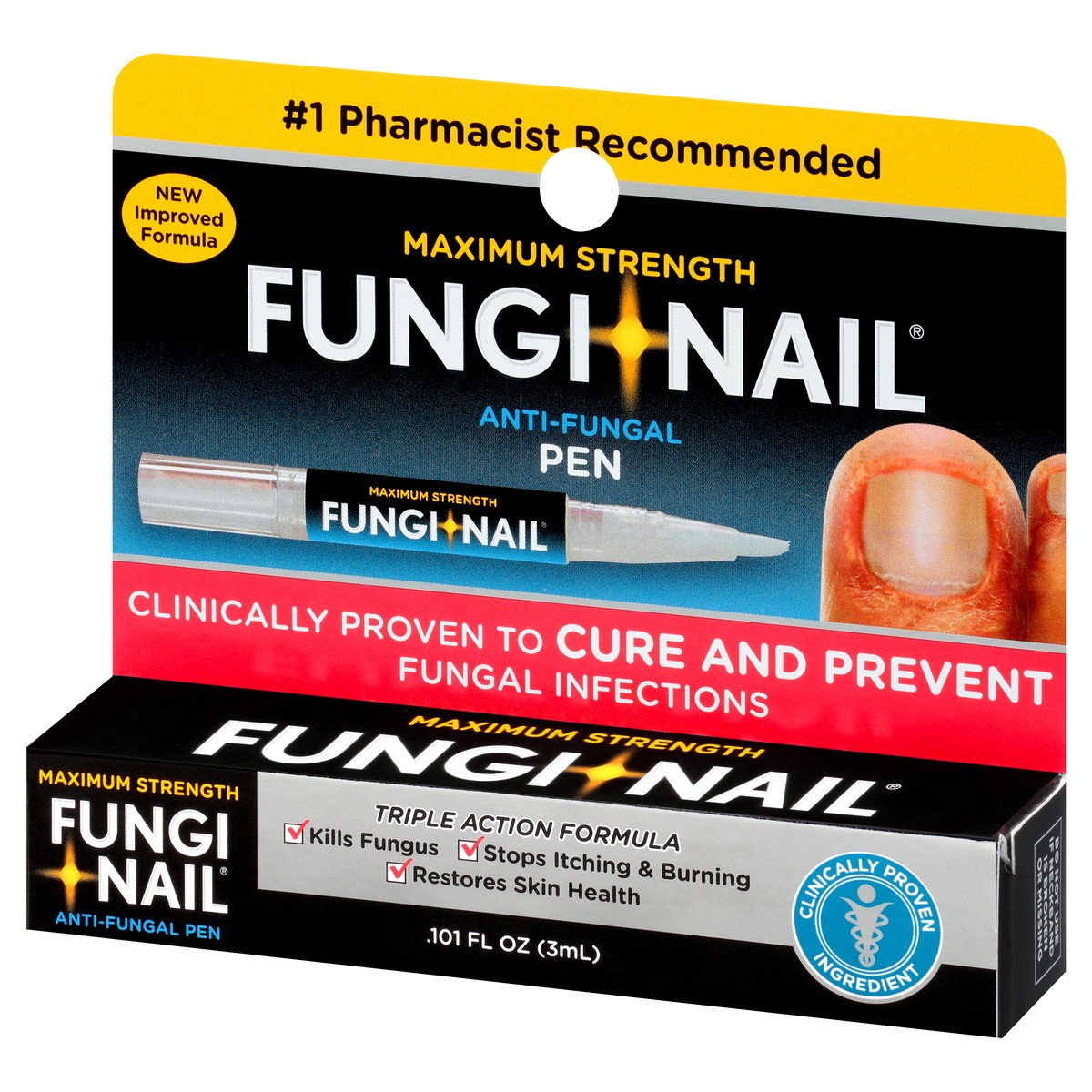 slide 3 of 9, Fungi-Nail Maximum Strength Anti-Fungal Pen 0.101 oz, 0.10 oz