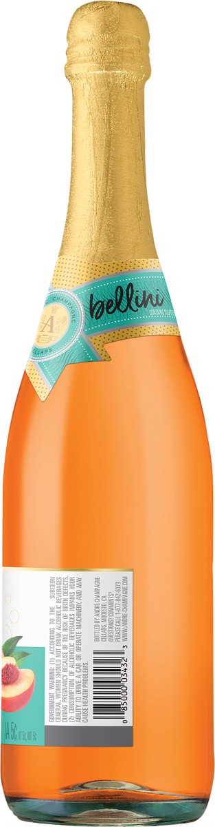 slide 3 of 3, André Peach Bellini Sparkling Wine Cocktail 750ml, 750 ml