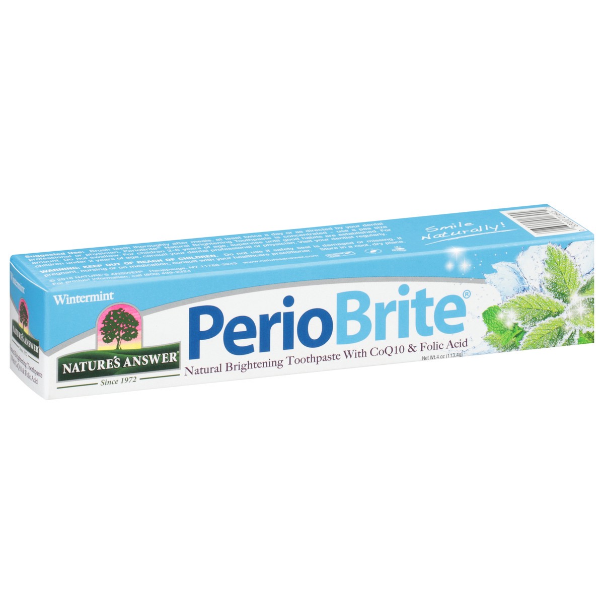 slide 7 of 9, Nature's Answer PerioBrite Fluoride-Free Wintermint Toothpaste with Xylitol 4 oz, 4 oz