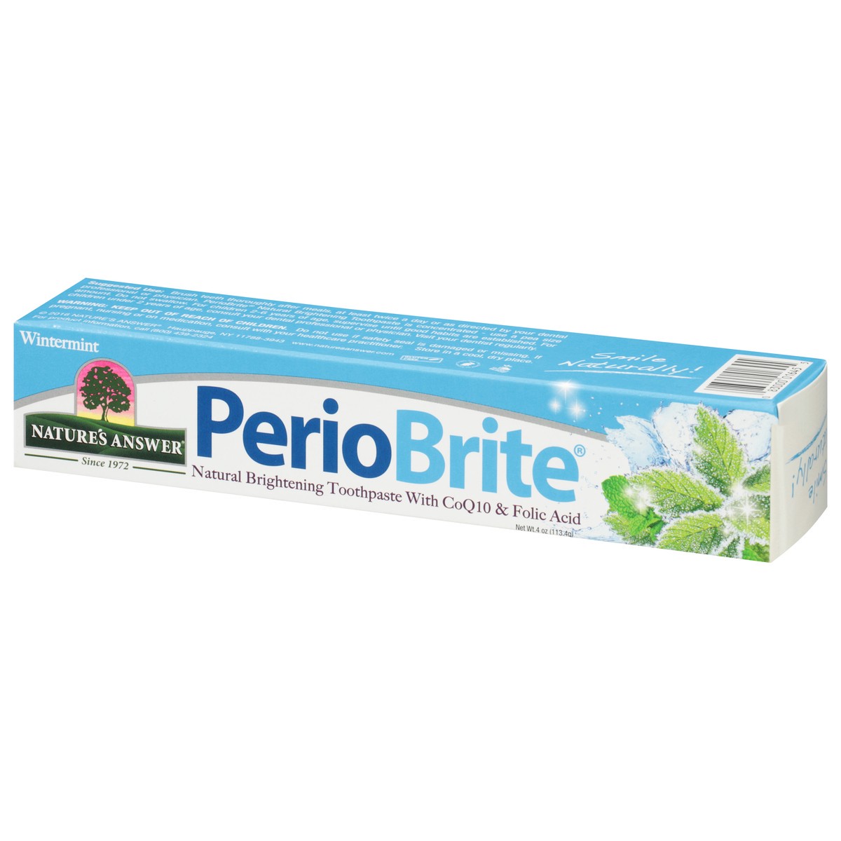 slide 9 of 9, Nature's Answer PerioBrite Fluoride-Free Wintermint Toothpaste with Xylitol 4 oz, 4 oz