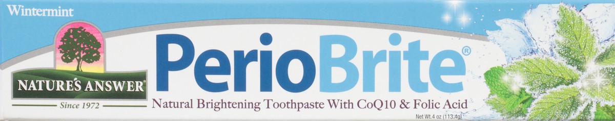 slide 8 of 9, Nature's Answer PerioBrite Fluoride-Free Wintermint Toothpaste with Xylitol 4 oz, 4 oz