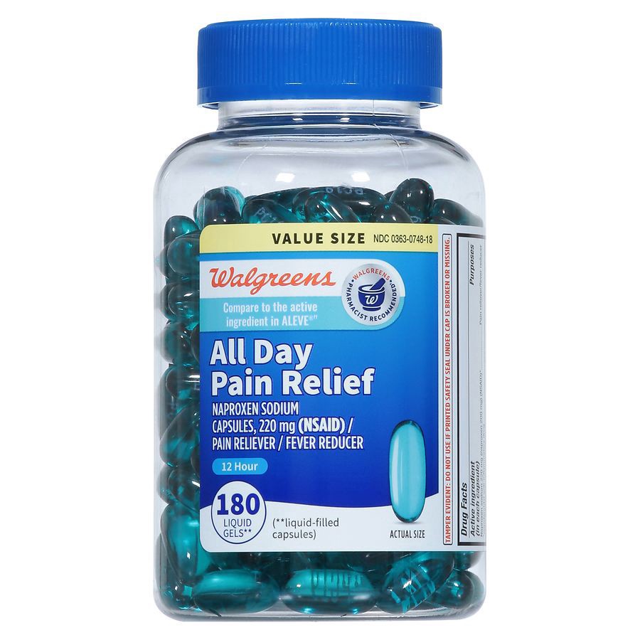 slide 3 of 5, Walgreens Naproxen Sodium Liquid Gels, 180 ct