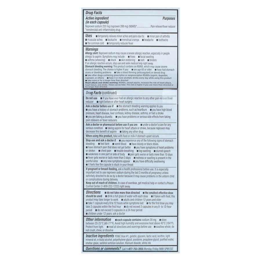 slide 2 of 5, Walgreens Naproxen Sodium Liquid Gels, 180 ct