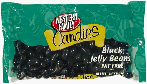 slide 1 of 1, Western Family Candies Black Jelly Beans, 10 oz