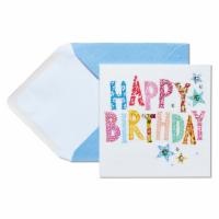 slide 1 of 1, Papyrus S14 Stitching Birthday Card, 5.75 in x 5.75 in