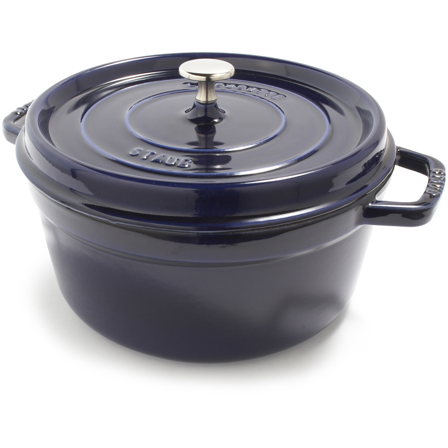 slide 1 of 1, STAUB Staub . Round Cocotte - Dark Blue, 5.5 qt