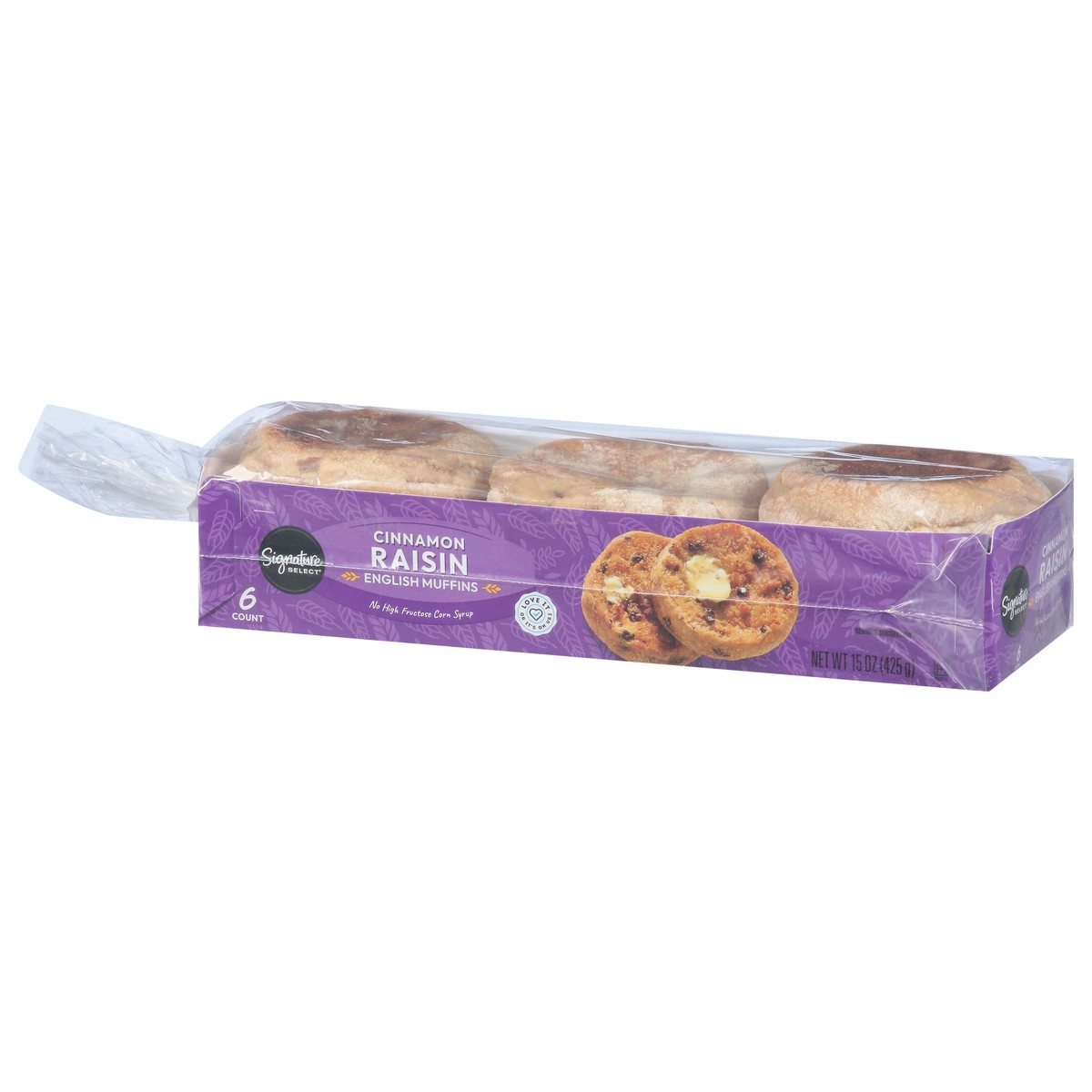 slide 9 of 14, Signature Select Cinnamon Raisin English Muffins 6 ea, 6 ct