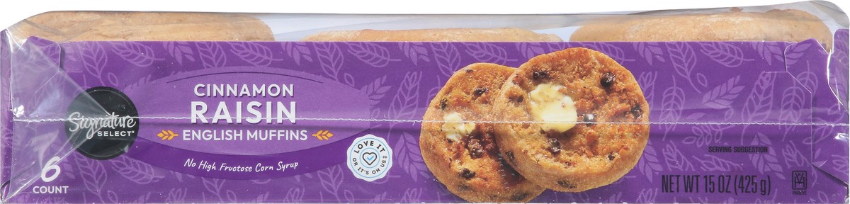 slide 2 of 14, Signature Select Cinnamon Raisin English Muffins 6 ea, 6 ct