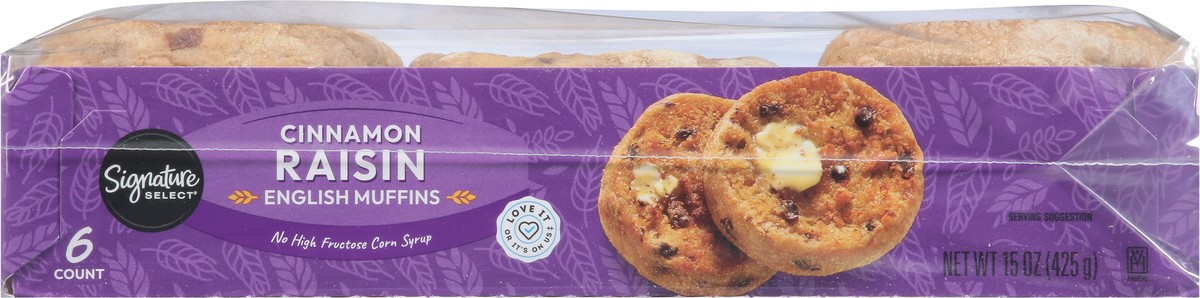 slide 3 of 14, Signature Select Cinnamon Raisin English Muffins 6 ea, 6 ct