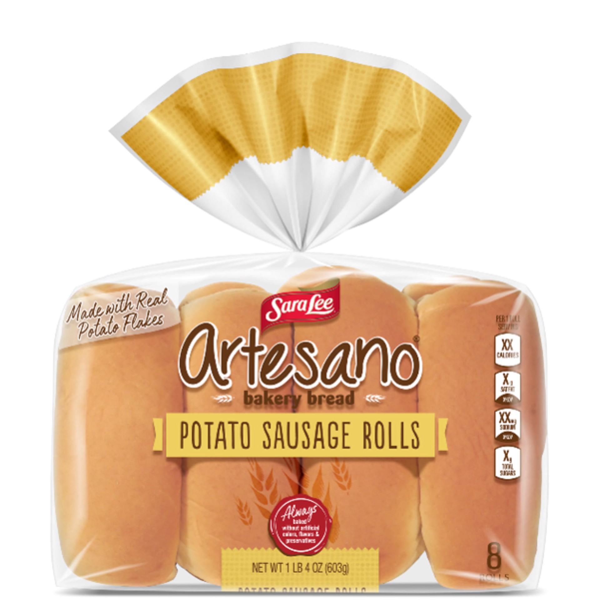 slide 6 of 8, Sara Lee Artesano Potato Hot Dog Buns, 8 count, 16 oz, 8 ct