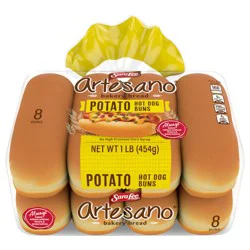 Sara Lee Artesano Potato Hot Dog Buns, 8 count, 16 oz