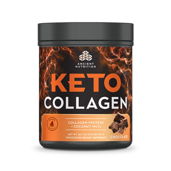 slide 1 of 1, Ancient Nutrition Keto Collagen, Chocolate, 16.4 oz