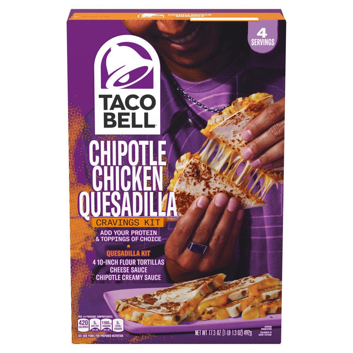 slide 1 of 9, Taco Bell Chipotle Chicken Quesadilla Cravings Kit- 17.3 oz, 17.3 oz