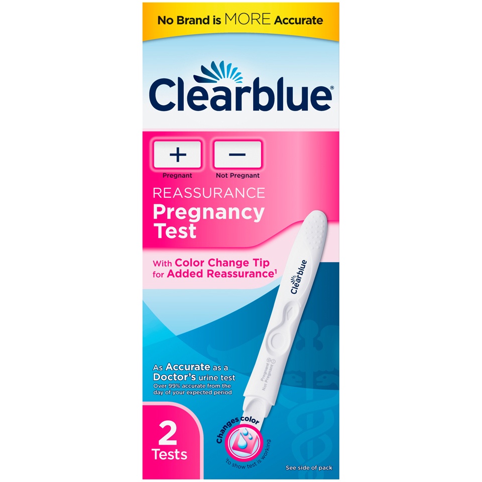 slide 1 of 1, Clearblue Reassurance Pregnancy Test, 2 ct